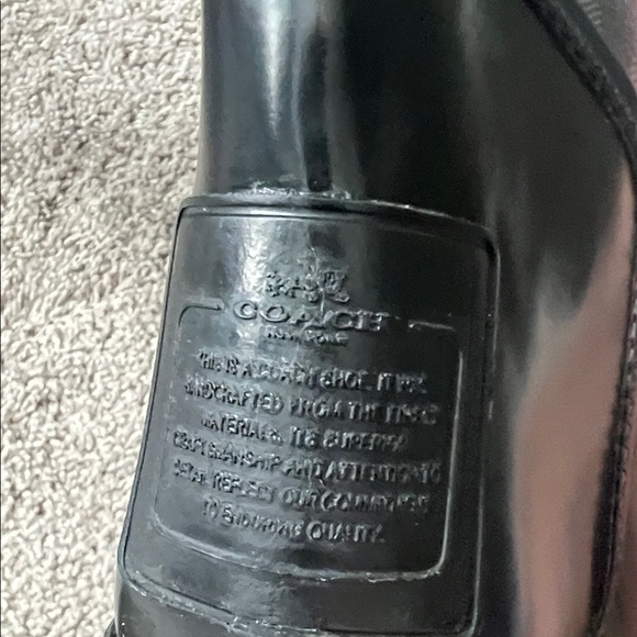 Coach Tristee Signature C Logo Lace Back Rain Boots Black Size 8 / 39 - Picture 2 of 7